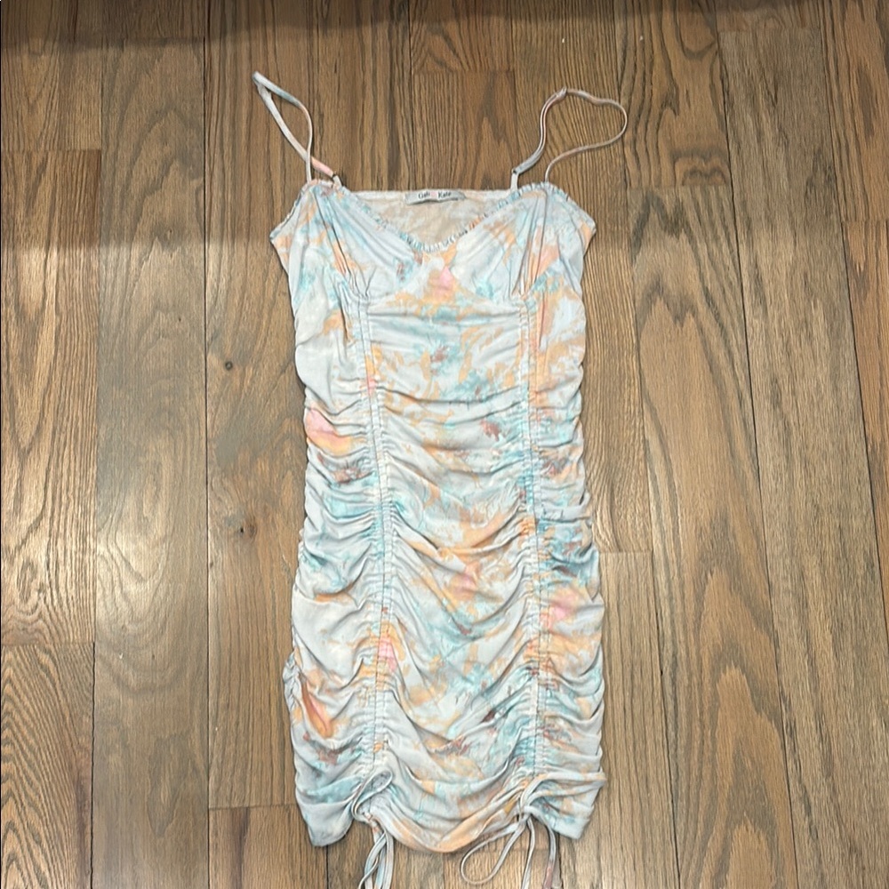 Tie-Dye Ruched Dress